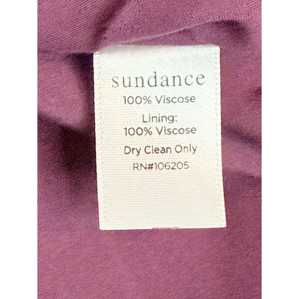 Sundance Embroidered Boho Blouse Plum Floral Viscose Top M Tunic Peasant - Picture 8 of 9